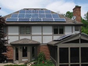 FInished installation 17 panels on main and 10 panels on sub roof. 6345 watts!