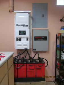 Magna Sine inverter and Rolls batteries. Whole house transfer switch also.