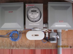 Power panel mounted below array